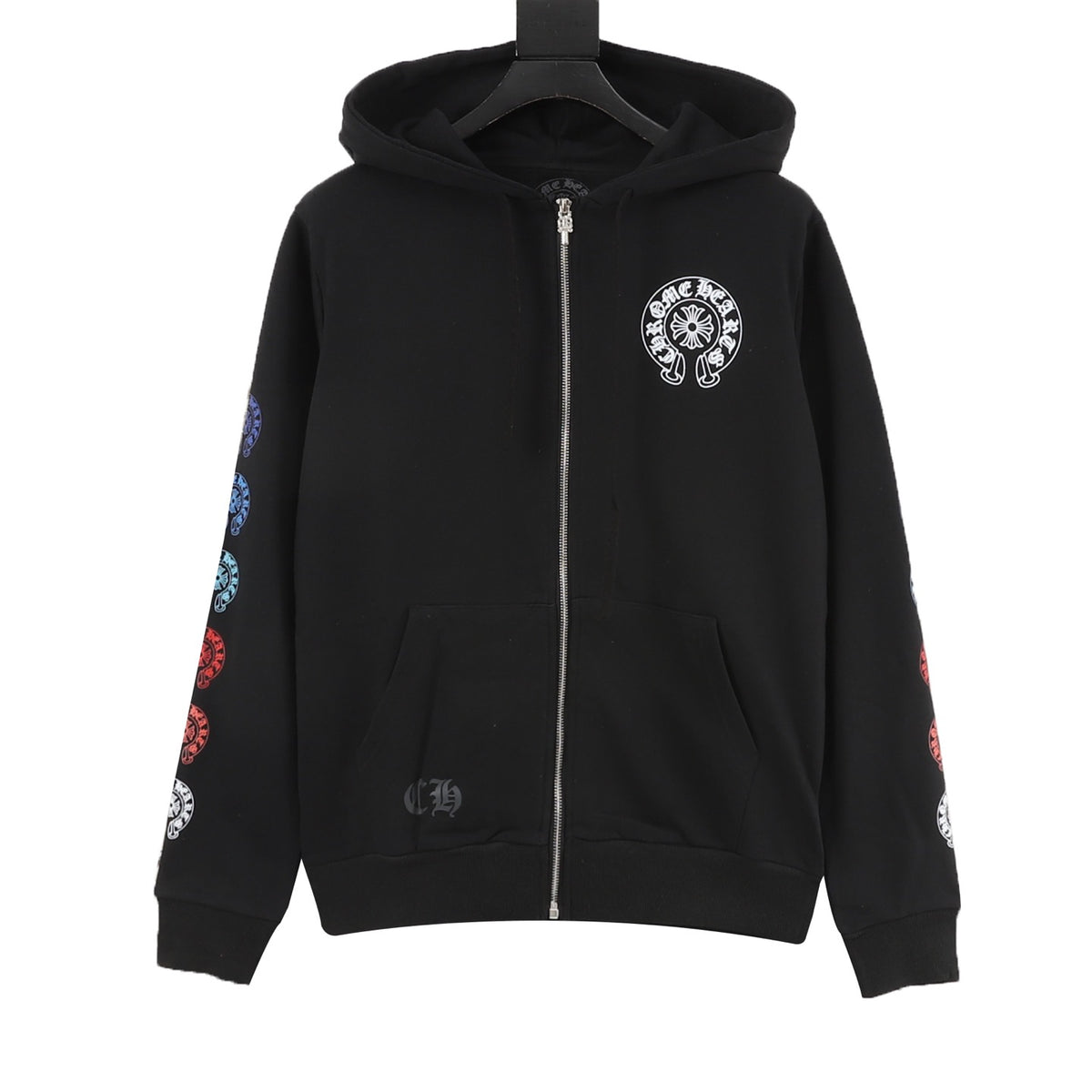 Chrome Hearts Rainbow Logo Zip Jacket front view