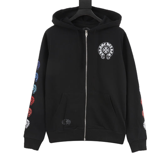 Chrome Hearts Rainbow Logo Zip Jacket front view