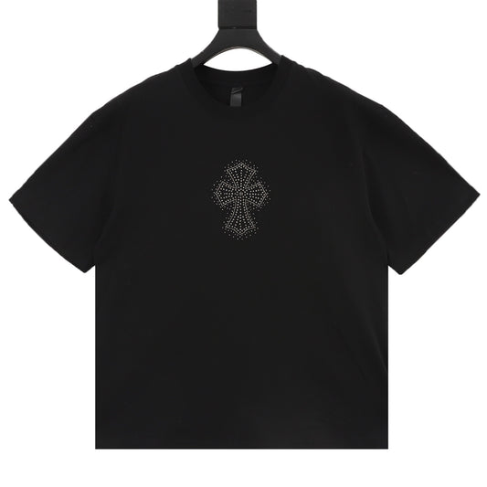 Chrome Hearts Rhinestone Cross T-Shirt front view