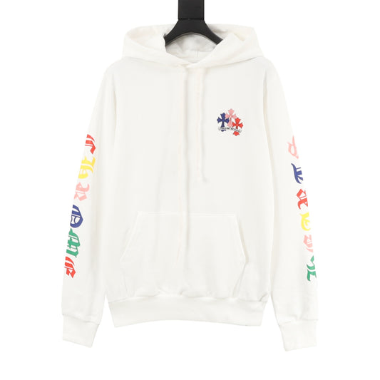 Chrome Hearts Multicolor Gothic Script Hoodie front view