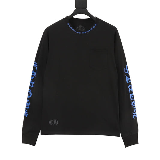 Chrome Hearts Gothic Script Print Long-Sleeve T-Shirt front view