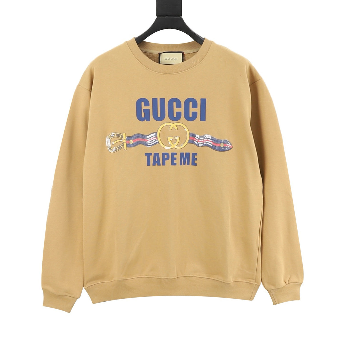 Gucci Beaded Belt Crew-Neck Sweatshirt front view