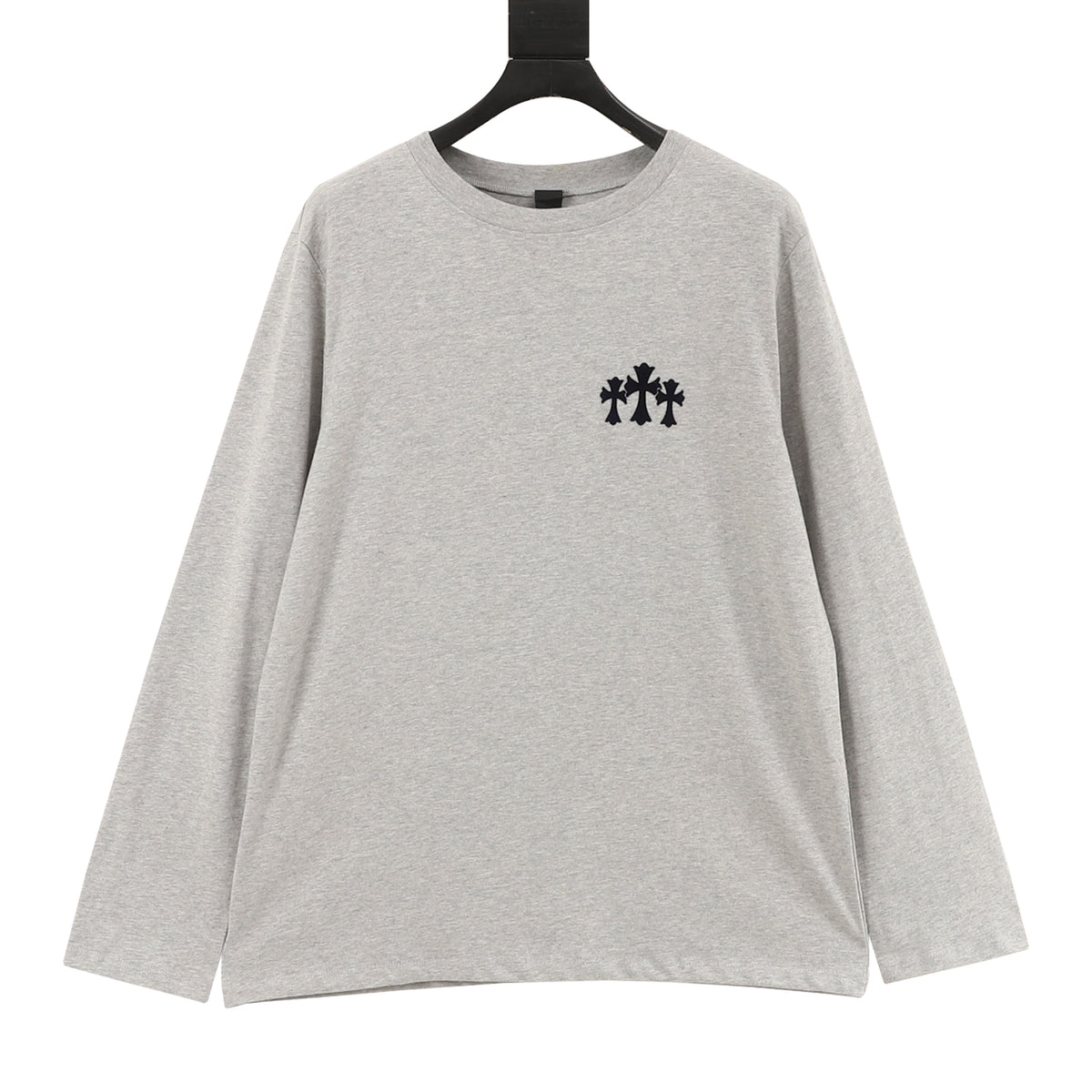 Chrome Hearts Flocked Cross Long-Sleeve T-Shirt front view