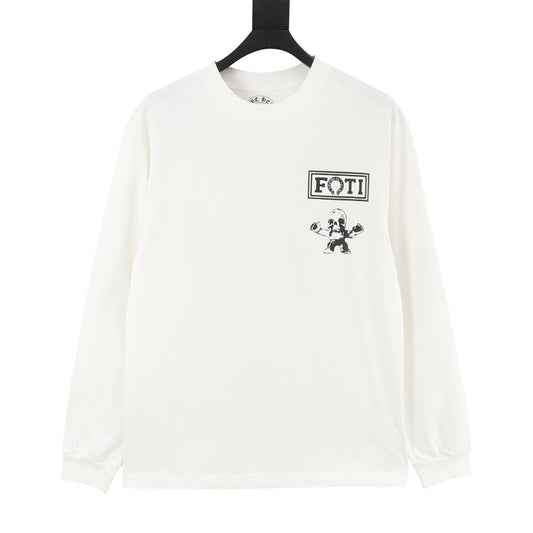 Chrome Hearts Skull Figure Print Long-Sleeve T-Shirt front view