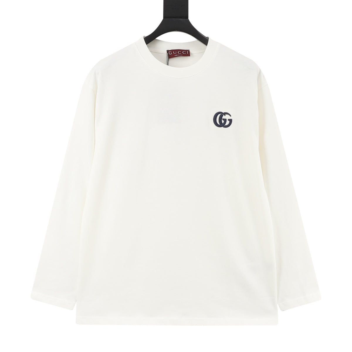 Gucci Interlocking Double G Embroidered Long-Sleeve Shirt front view