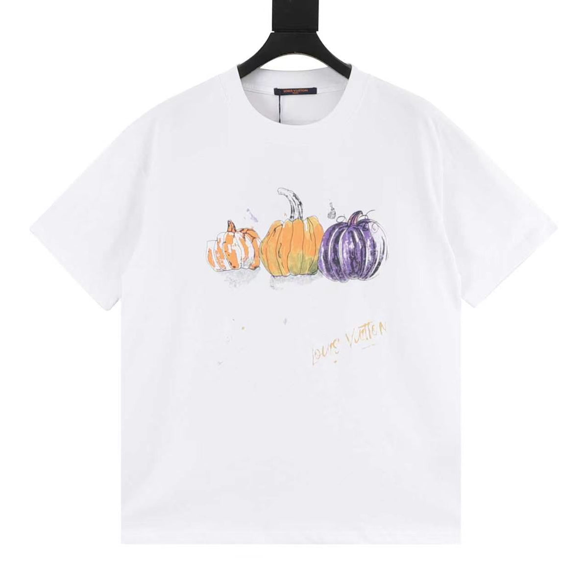 Louis Vuitton Hand-Drawn Pumpkin Print T-Shirt front view