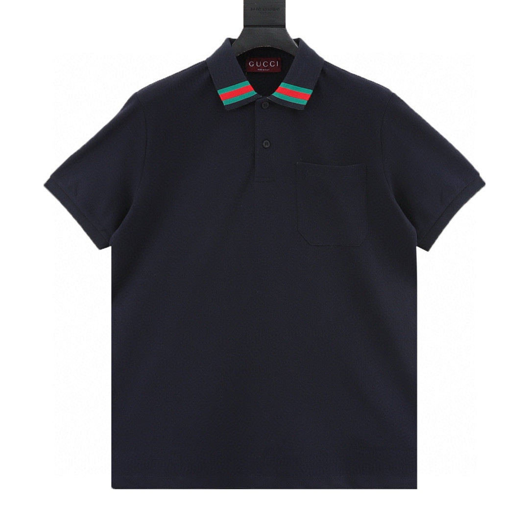 Gucci Contrast-Collar Polo Shirt front view