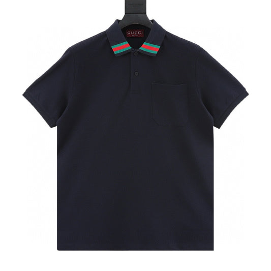 Gucci Contrast-Collar Polo Shirt front view