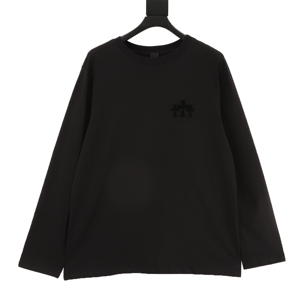 Chrome Hearts Flocked Cross Long-Sleeve T-Shirt front view