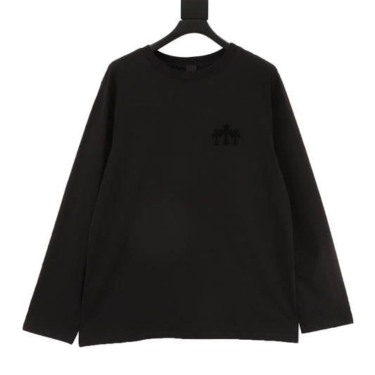 Chrome Hearts Flocked Cross Long-Sleeve T-Shirt front view
