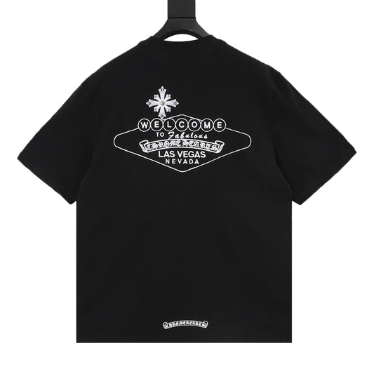 Chrome Hearts Gothic Script Cross T-Shirt front view