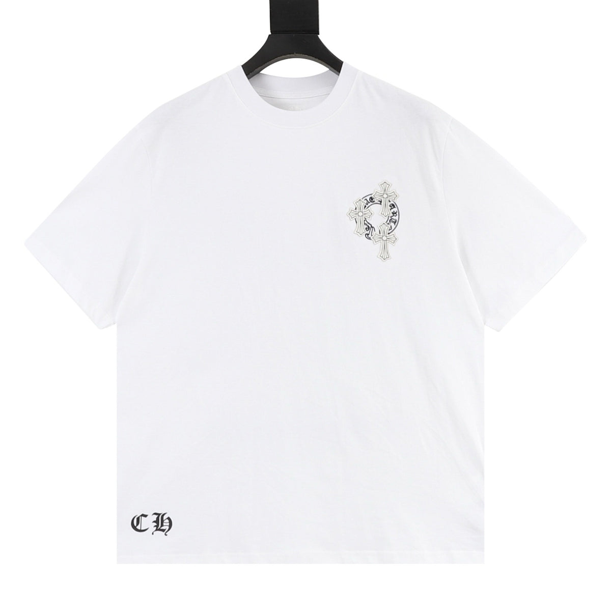 Chrome Hearts Gothic Script Cross T-Shirt front view