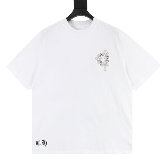 Chrome Hearts Gothic Script Cross T-Shirt front view