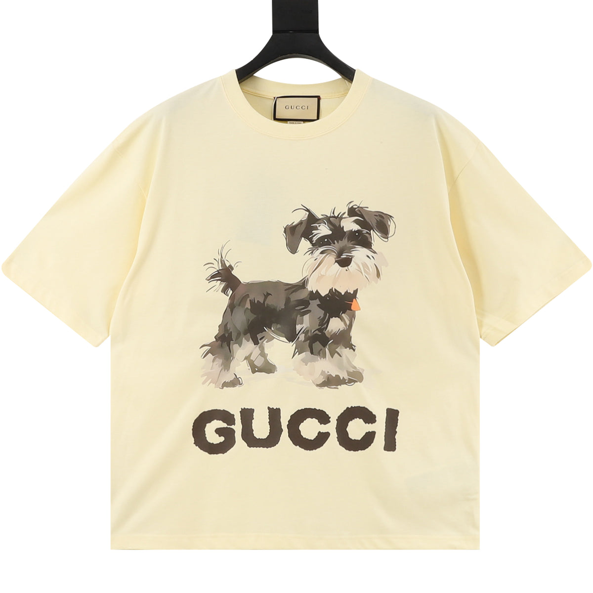 Gucci Cartoon Puppy Print T-Shirt front view