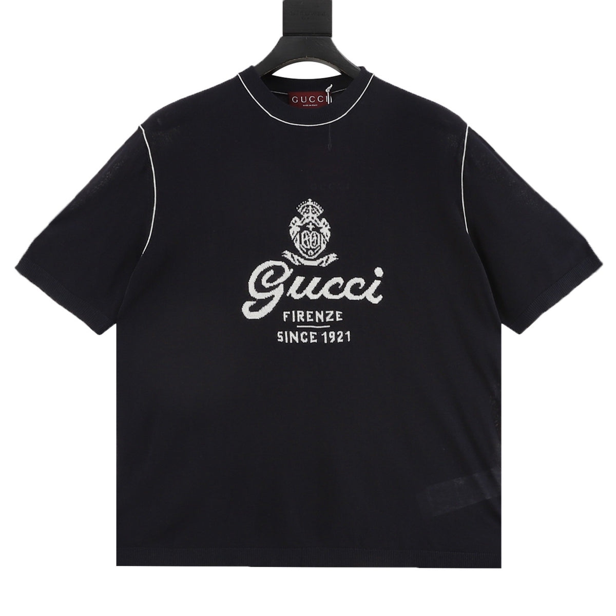 Gucci Letter Intarsia Knit T-Shirt front view