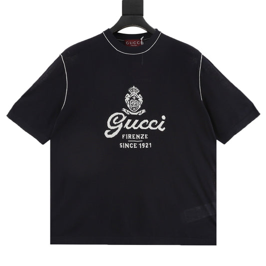 Gucci Letter Intarsia Knit T-Shirt front view