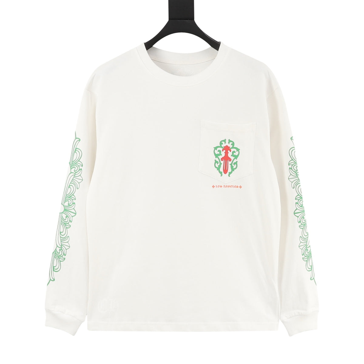 Chrome Hearts Red Dagger Print Long-Sleeve T-Shirt front view