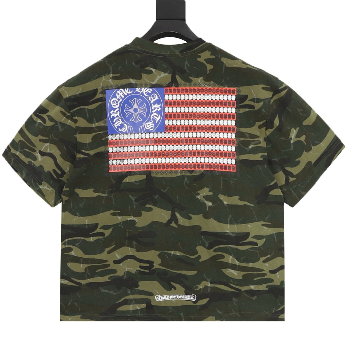 Chrome Hearts Camo Flag Print T-Shirt front view