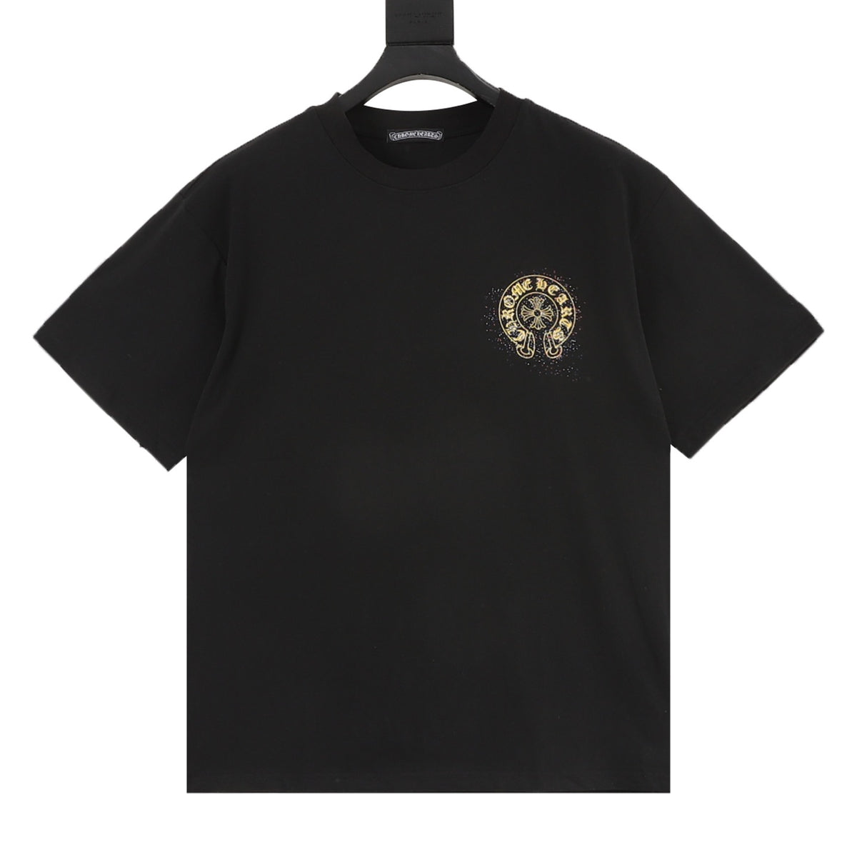 Chrome Hearts Splatter Horseshoe Print T-Shirt front view