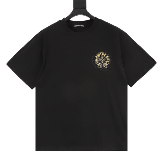 Chrome Hearts Splatter Horseshoe Print T-Shirt front view