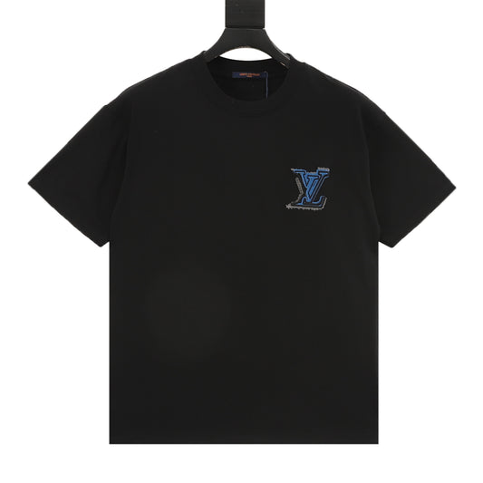 Louis Vuitton Front-and-Back Logo Embroidered T-Shirt front view