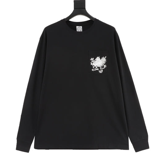 Chrome Hearts Griffin Gothic Script Print Long-Sleeve T-Shirt front view