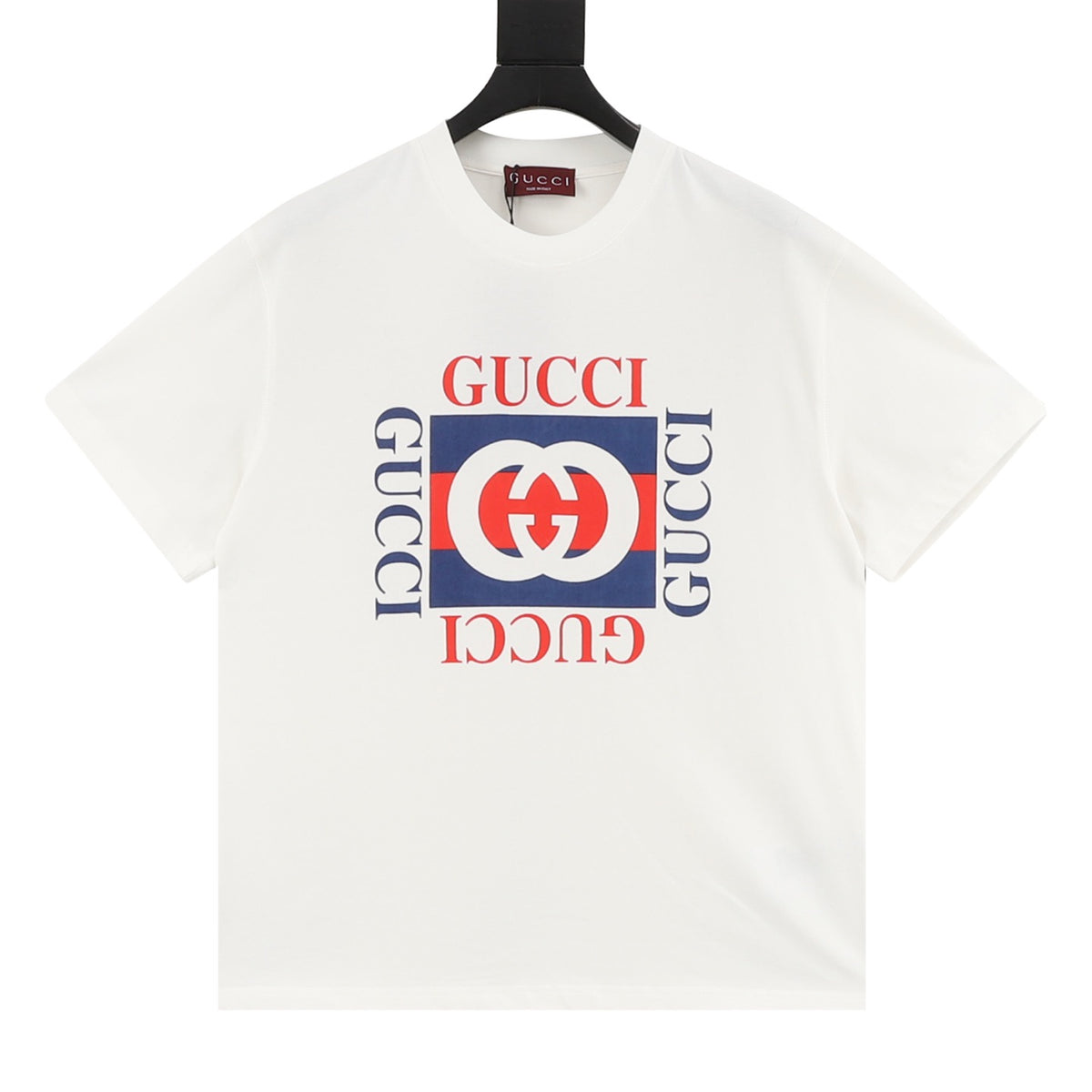 Gucci Heritage Emblem Print T-Shirt front view