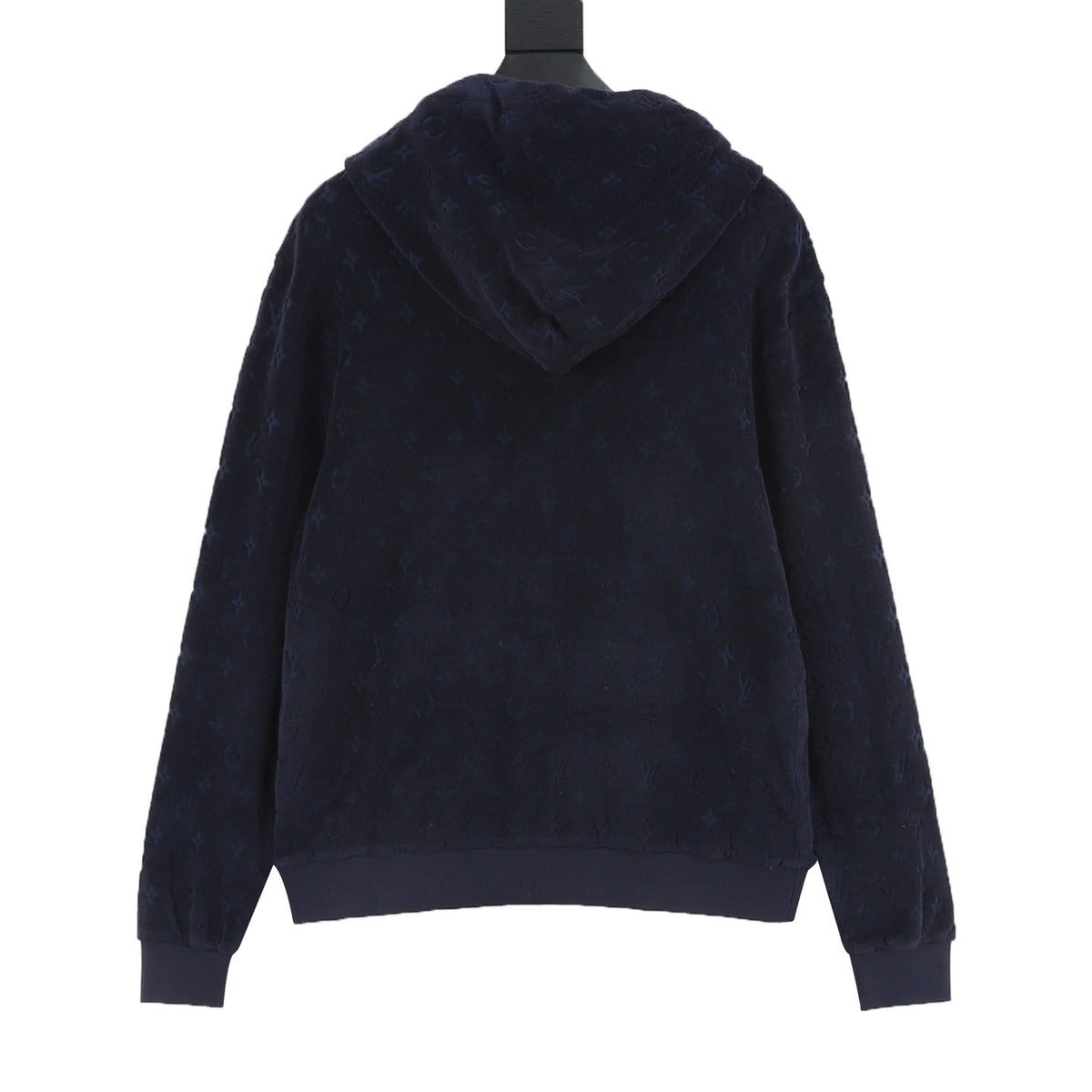 Louis Vuitton Flocked All-Over Zip Hoodie - Black back view
