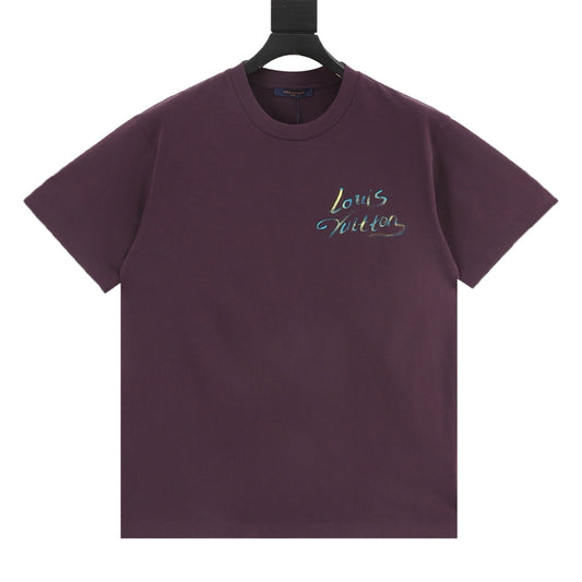 Louis Vuitton Watercolor Firework Print T-Shirt front view