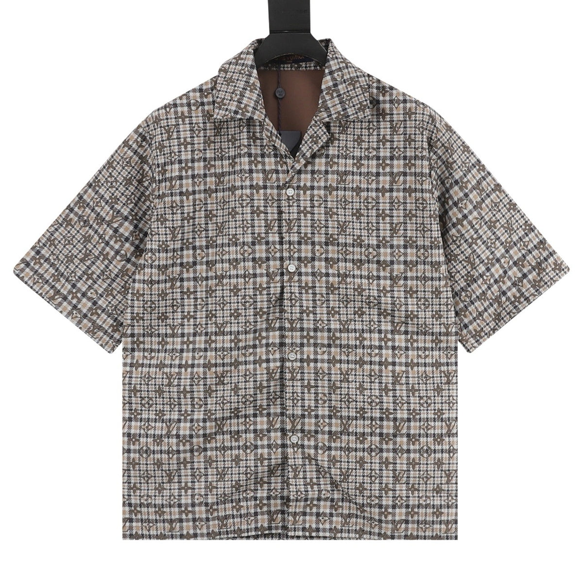 Louis Vuitton Monogram Check Short-Sleeve Shirt front view