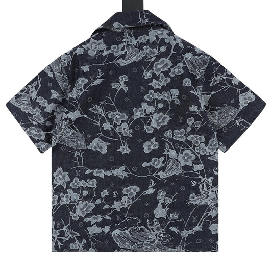 Louis Vuitton Floral Denim Jacket front view