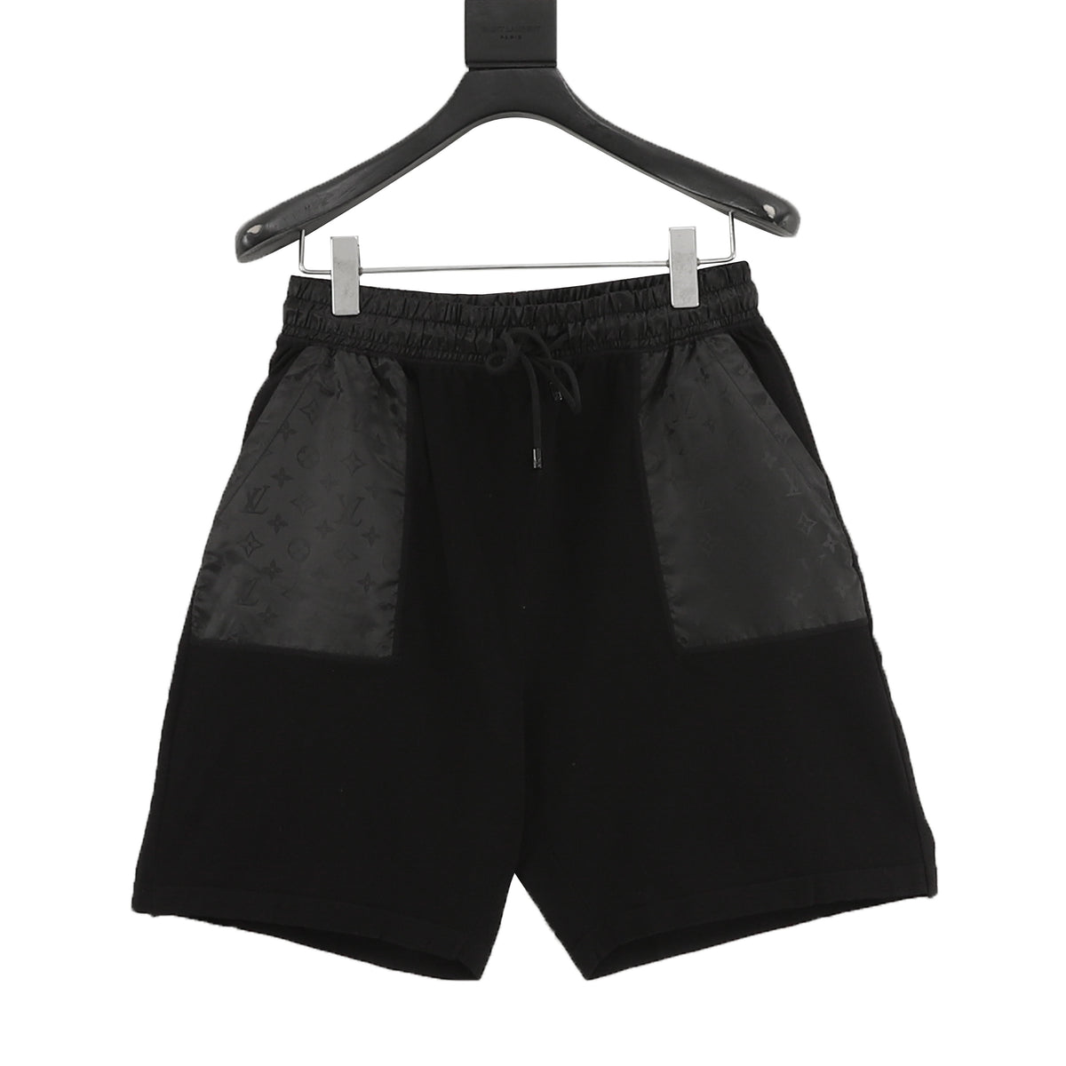Louis Vuitton Knit-Jacquard Nylon-Trim Drawstring Shorts - Black front view