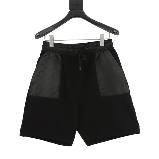 Louis Vuitton Knit-Jacquard Nylon-Trim Drawstring Shorts - Black front view
