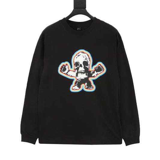 Chrome Hearts Skull Figure Print Long-Sleeve T-Shirt front view