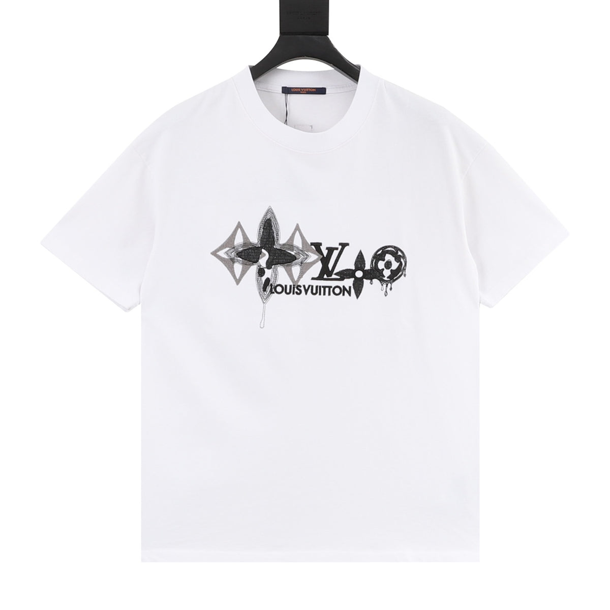 Louis Vuitton Monogram Logo Embroidered T-Shirt front view