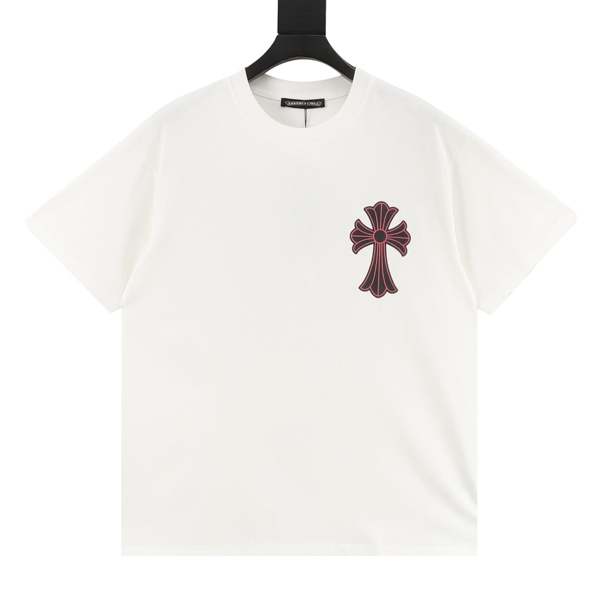 Chrome Hearts Black and Red Cross T-Shirt front view