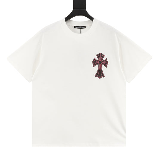 Chrome Hearts Black and Red Cross T-Shirt front view