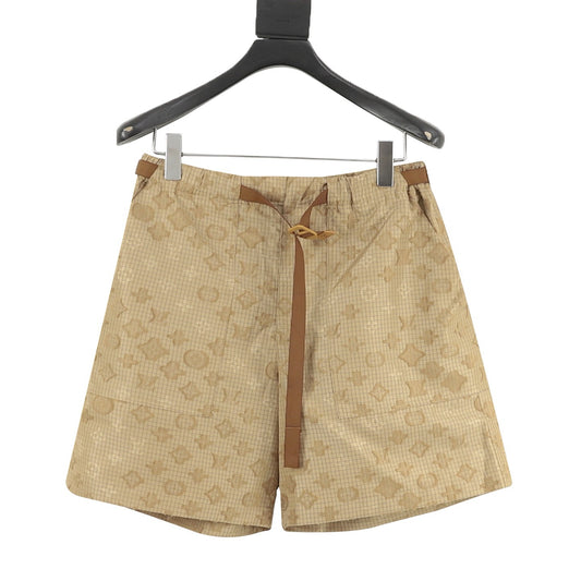 Louis Vuitton Monogram Jacquard Ripstop Shorts - Black front view