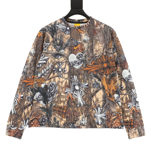Chrome Hearts Nike Nocta All-Over Print Long-Sleeve T-Shirt front view