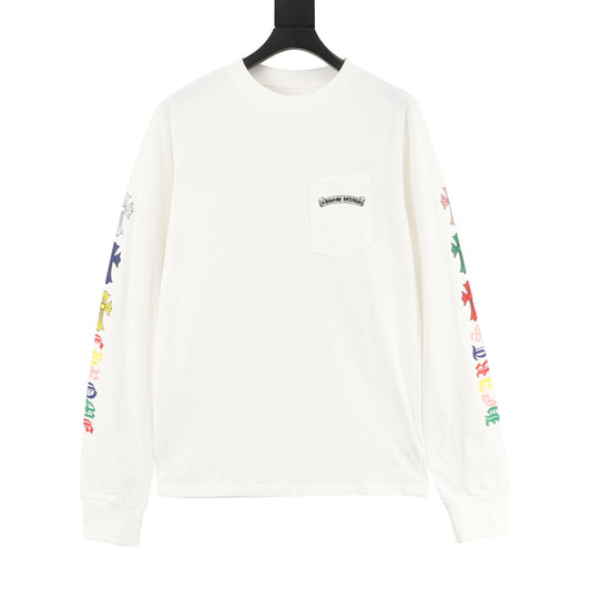 Chrome Hearts Scroll Print Long-Sleeve T-Shirt front view