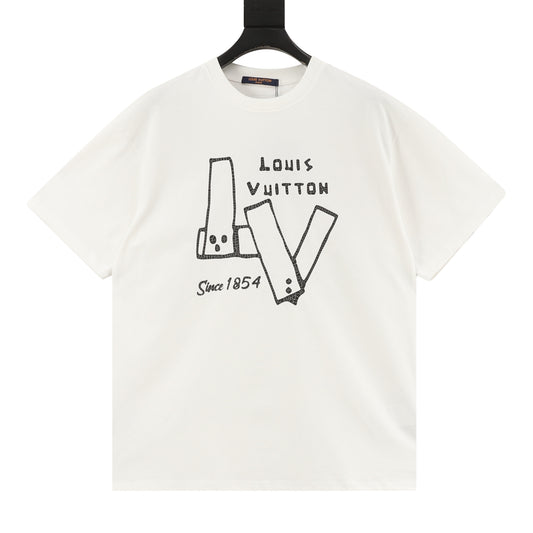 Louis Vuitton Building-Block Print T-Shirt front view