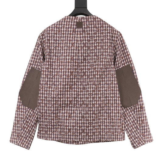 Louis Vuitton Monogram Collarless Tweed Jacket front view