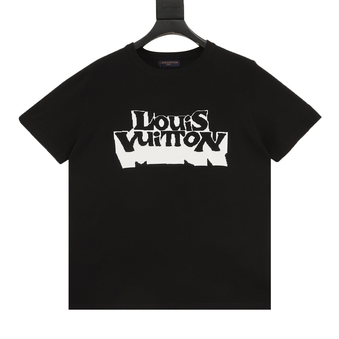 Louis Vuitton Shadow Letter Jacquard Knit T-Shirt front view