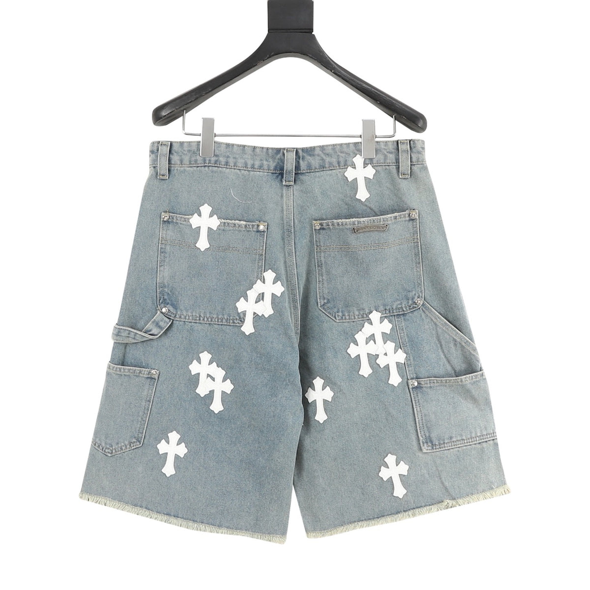 Chrome Hearts Leather-Label Cross Denim Shorts product detail 2