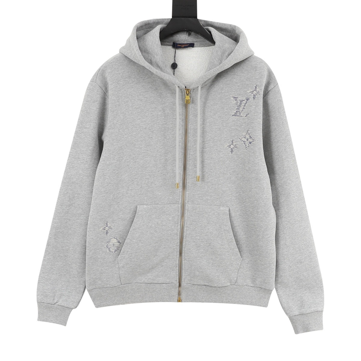 Louis Vuitton Sketch Embroidered Zip Hoodie - Black back view