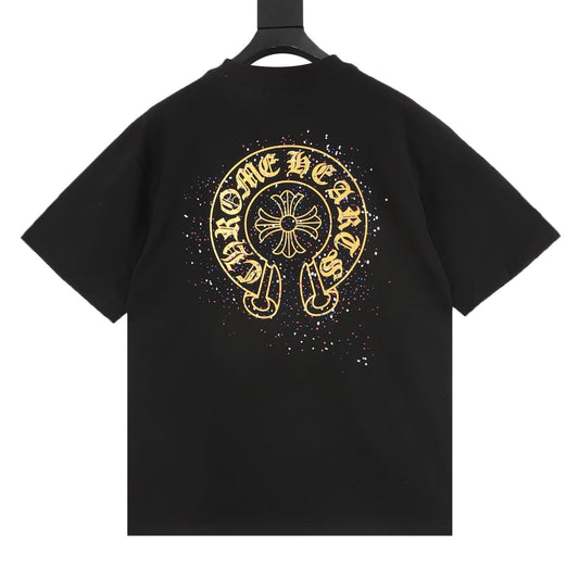 Chrome Hearts Splatter Horseshoe Print T-Shirt product detail 2