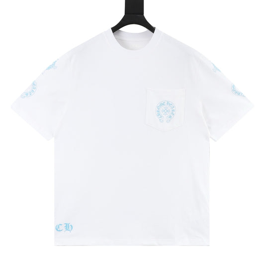 Chrome Hearts Blue Cross Print T-Shirt product detail 2
