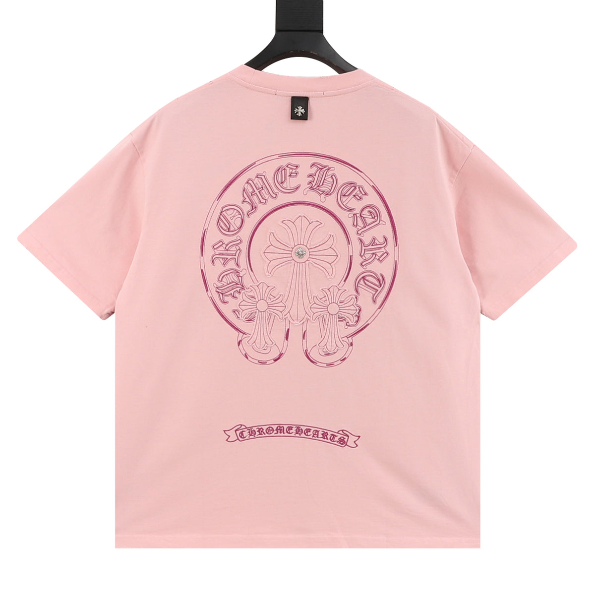 Chrome Hearts Horseshoe Cross Patch Distressed T-Shirt product detail 2