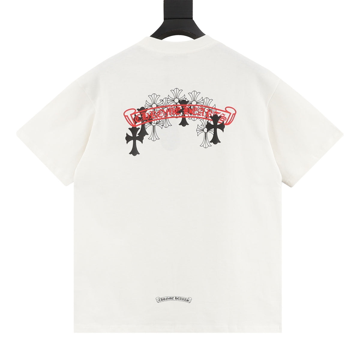 Chrome Hearts Scroll Black-and-White Cross T-Shirt product detail 2