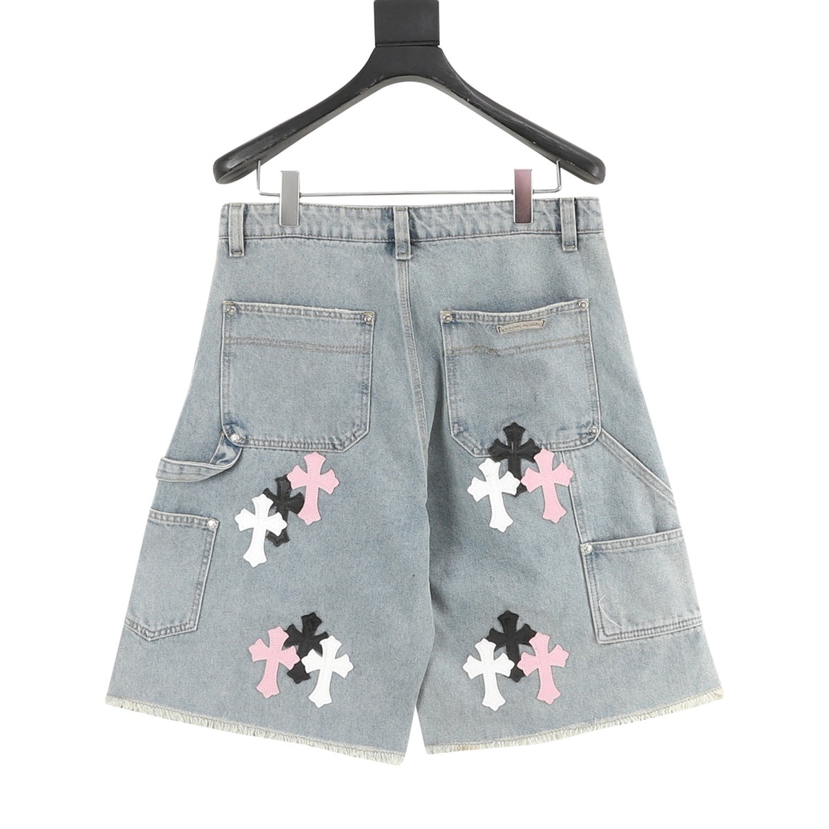 Chrome Hearts Leather-Label Cross Denim Shorts product detail 2